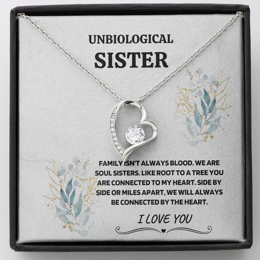 Soul Sister Forever Love Necklace, Unbiological Sister, Soul Sister, Best Friend Gift, Bonus Sister, Bestie Friend Jewelry, Sorority Gift Ideas, Soul Sister Birthday