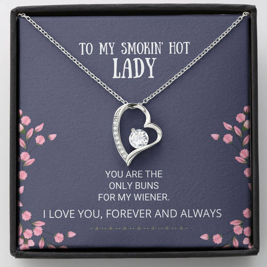 Wife - Hot Lady Forever Love Necklace, Soulmate Gift, Wife Gift, Card for Wife, Wife Birthday, Husband To Wife Gift, Anniversary Gift For Wife, Mother's Day Gift, For Her