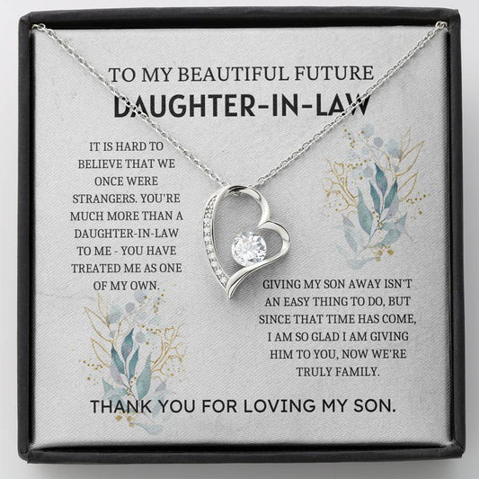 Future Daughter-In-Law Gift -  Forever Love Necklace, Gift For Her, Wedding Gift, Personalized Gift, Engagement Gift, Bonus Daughter, Gift Ideas, Mom-In-Law Gift, Bride Gift