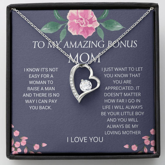 Bonus Mom - You Are Appreciated Forever Love Necklace, Step Mom Gift, Gift For Bonus Mom, Bonus Mom Jewelry, Bonus Mom Gift, Mothers Day Gift, Foster Mom, Step Parent Gift