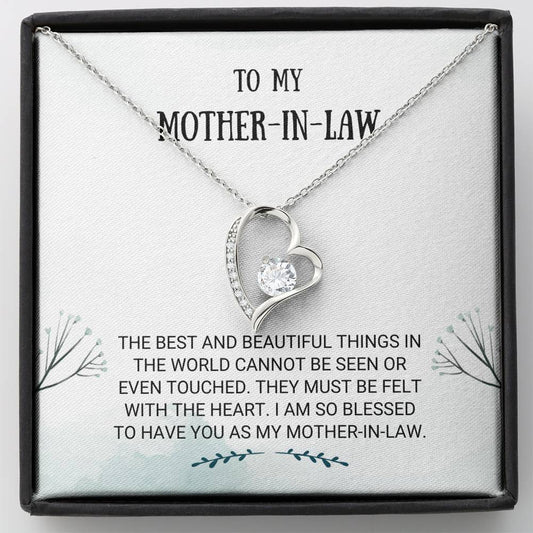 To My Mother-In-Law - Forever Love Necklace, Step Mom, Mothers Day, Mother In Law, Bonus Mom Jewelry, Step Parent Gift,  Personalized Jewelry For Mom, From Step Daughter