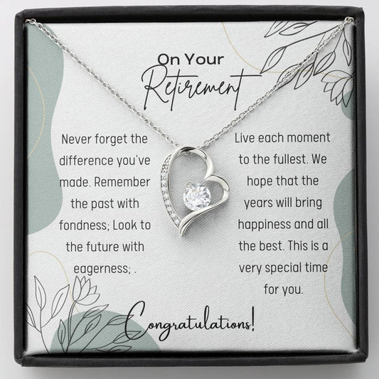 Retirement Gift - Gift For Retirement, Retirement Gift Idea, Retirement Party, Early Retirement, Retirement Gifts For Women, Retirement Forever Love Necklace For Colleagues