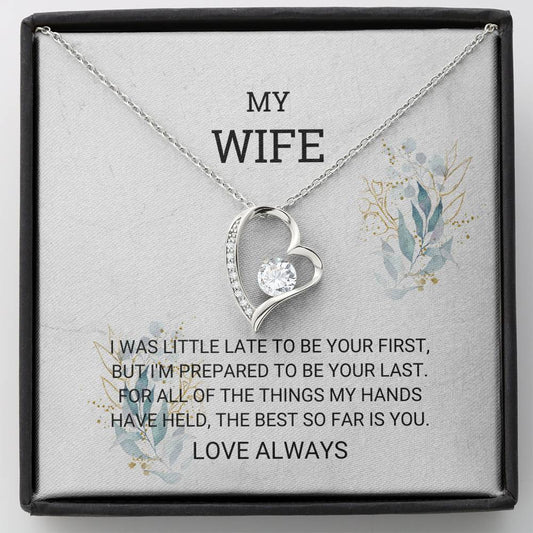 Wife - The Best Forever Love Necklace, Gift For Wife, Necklace For Wife, Wife Birthday Gift, Husband To Wife Gift, Anniversary Gift For Wife, Mother's Day Gift For Wife