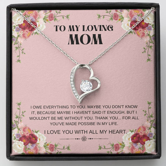 Mom - No Me Without You Forever Love Necklace, Mothers Day Gift, Gift, Mothers Day Card, Gift Idea, Son, Mother Jewelry, Mother Daughter, Mothers Day, Mother-in-Law Gift