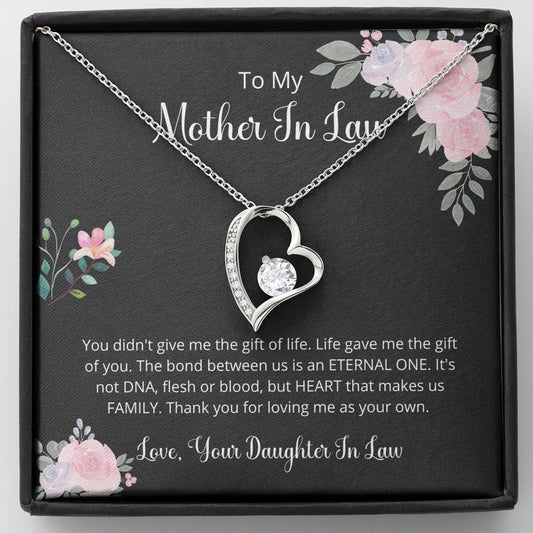 Mother In Law - Gift of Life - Forever Love Necklace, Mothers Day Gift, Mothers Day Card, Mother In Law Necklace, Mom Gift, Mother of the Groom, Gift for Mother-in-Law