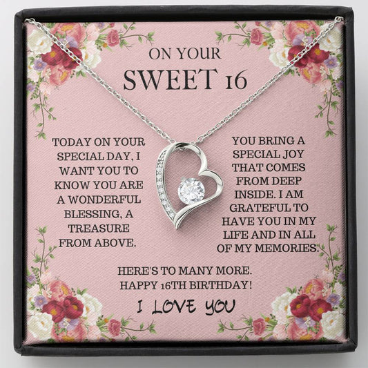 Sweet16 - Special Joy Forever Love Necklace, Sweet 16 Necklace, Sweet 16th, Sixteenth Birthday, Sweet 16 Present, Sweet Sixteen Gift, Sweet 16 Gift Idea, Gift For 16th Birthday
