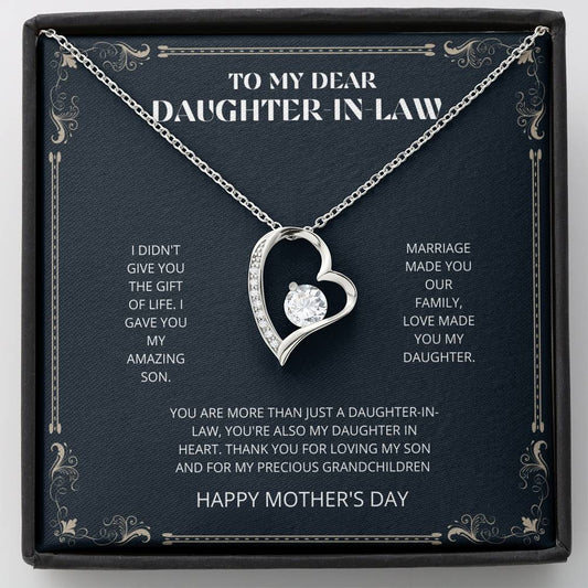 Daughter-In-Law Forever Love Necklace, Daughter-In-Law Card, Daughter-In-Law Gift,  Gift For Daughter, Daughter-In-Law Birthday, Mothers Day Gift For Daughter, Wedding Gift