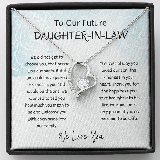 Future Daughter-In-Law Gift - Forever Love Necklace, Gift For Her, Wedding Gift, Personalized Gift, Engagement Gift, Bonus Daughter, Gift Ideas, Mom-In-Law Gift, Bride Gift