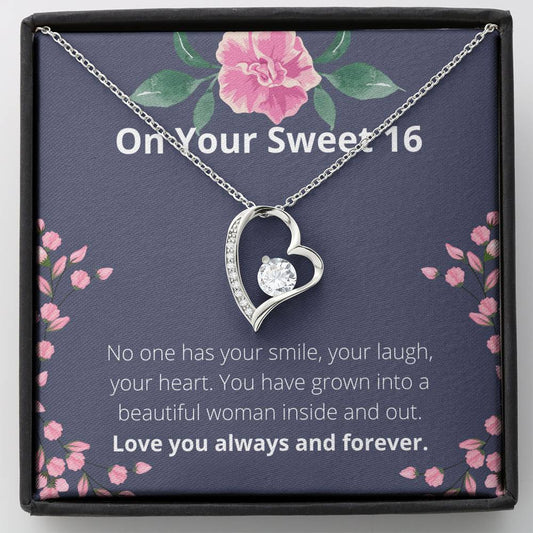 Sweet 16-Beautiful Woman- Forever Love Necklace - sweet 16 gift, sweet sixteen, sweet sixteen birthday, sweet 16, sweet 16 necklace, sweet 16th, sweet 16 keychain