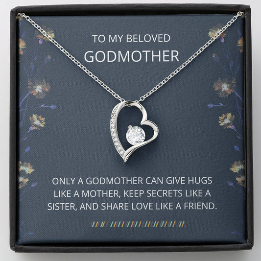 Godmother Gift - Forever Love Necklace For Godmother, Jewelry Thank You Gifts, Best Godmother Present, Wedding Thank You Card For Godmother, Proposal, Fairy