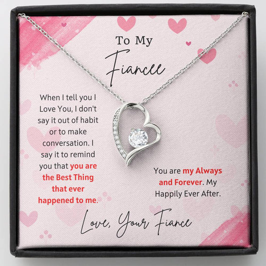 Fiance - Best Thing Forever Love Necklace, Fiance Birthday, Fiance Gift, Girlfriend Gift, Gift Ideas, Engagement Gift, Fiance Anniversary, BrideTo Be Gift, Fiance Jewelry