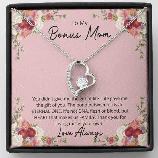 Bonus Mom - Gift Of You - Forever Love Necklace, Step Mom Gift, Mother's Day Gift, Mothers Day Card, Gift from Bride, Gift for Bonus Mom, Mother In Law Gift, Foster Mom