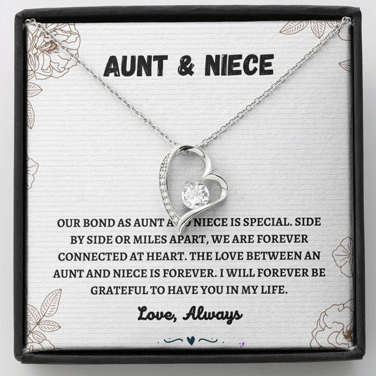Aunt and Niece Gift - Forever Love Necklace, Gift for Aunt, Gift For Niece, Aunt Birthday, Christmas Card for Aunt, Auntie Gift, Niece Birthday, Best Aunt