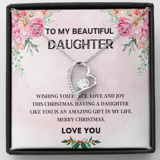 Christmas Gift For Daughter - Forever Love Necklace, Daughter Gift, Mom Daughter Gift, Dad And Daughter, Christmas Present, Daughter Necklace, Gift Idea