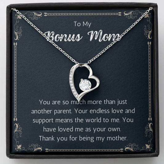 Bonus Mom - My Mother - Forever Love Necklace - for step mom, gift for bonus mom, bonus mom jewelry, mothers day, mother in law, parents wedding, foster mom gift