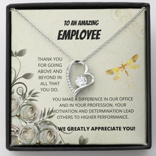 Employee - Thank You Forever Love Necklace, Employee Gift, Employee Recognition, Thank You Card, Nurse Gift, Teachers Gift, Coworker Gift, Coworker Birthday, Farewell Gift