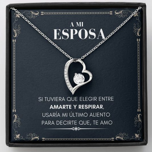 Esposa - Regalo de Navidad Collar Amor para siempre