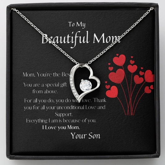 Mom - Special Gift Forever Love Necklace, Mother's Day Gift, Gift From Son, Mom Birthday Gift, Gifts For Mother, Thank You Gift, Mom Gift Ideas, Personalized Gifts