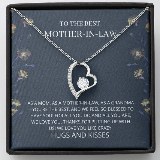 Mom - You're the Best Forever Love Necklace, Mothers Day Gift, Mothers Day Card, Grandmother and Mother, Mother of the Bride, Gift, Mother of the Groom, Mother-in-Law Gift