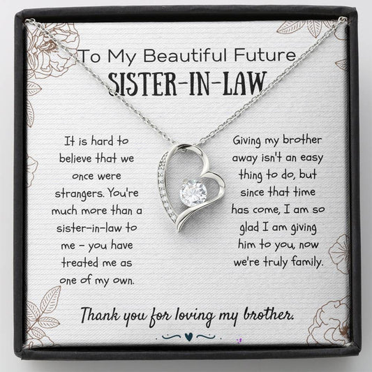 Gift For Sister-In-Law - Forever Love Necklace, Future Sister-In-Law, Bonus Sister, Personalized Gift, Bride Gift, Gifts For Her, Wedding Gifts, Sister Gift, Jewelry Gift