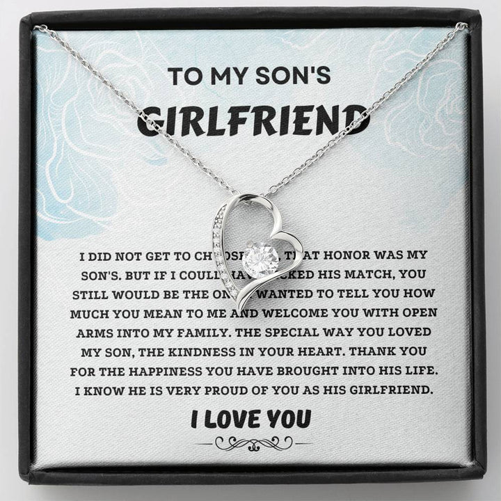 To My Girlfriend Necklace, Girlfriend Gift – Bae and Friends