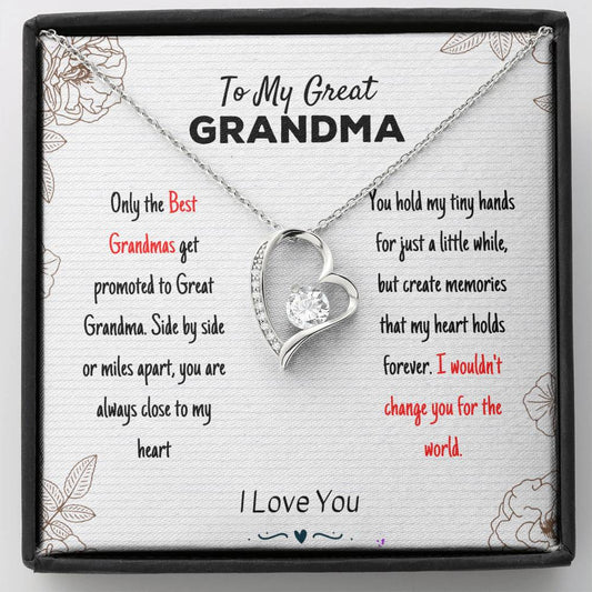 Great Grandma Gift - Forever Love Necklace, Great Grandmother, Birthday, Gift From Grandkids, Gift For Grandmother, Personalized Gift, Nana Gift, Grandma