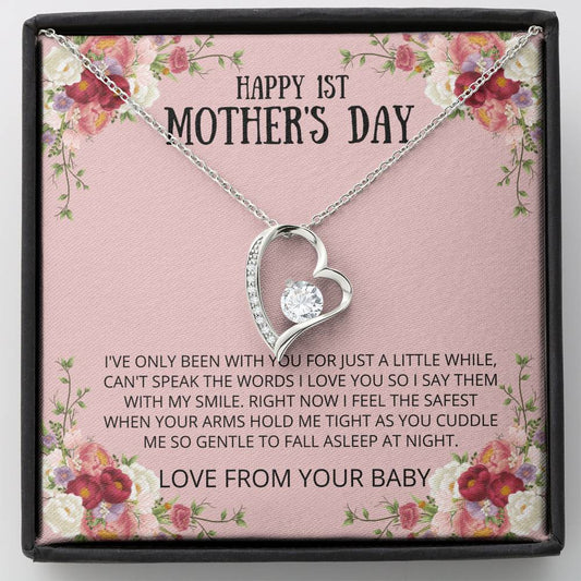 1st Mother's Day - I Love You Forever Love Necklace, First Mother's Day, Mom Necklace, Mom Gift, Daughter Gift, Mother's Day Gift, Gift Idea for Mom, New Mom, Jewelry for Mom