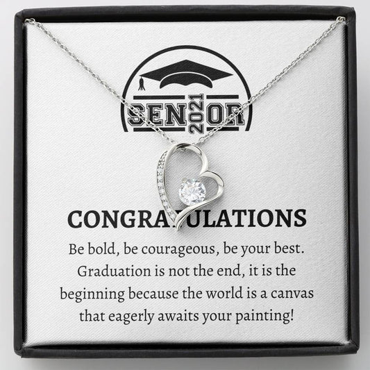 Graduation Gift, Graduation Card, Gift for her, Graduation 2021, Congratulations Grad, Senior Graduation, Graduation Forever Love Necklace