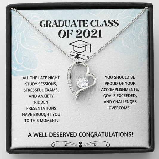 Graduation - Goals Exceeded Forever Love Necklace, Graduation, Graduation Gift, Graduation Card, Gift Ideas, Graduation 2021, Senior Graduate, Graduation Jewelry, New Grad