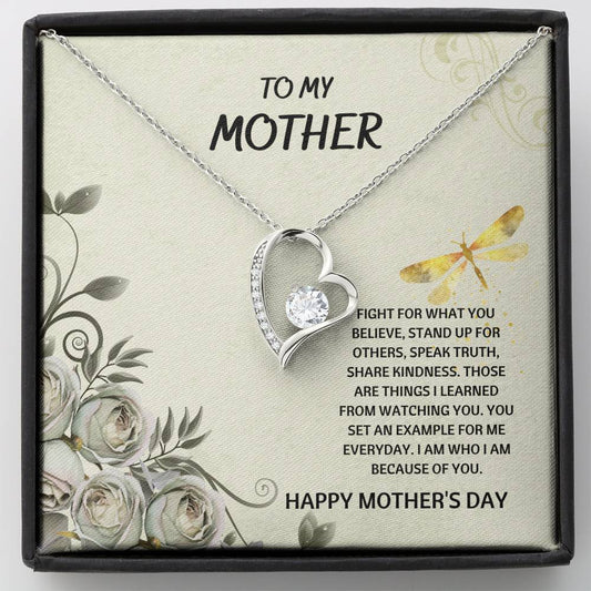 Mother -  Because Of You Forever Love Necklace, Mothers Day Gift, Gift, Mothers Day Card, Gift Idea, Son, Mother Jewelry, Mother Daughter, Mothers Day, Mother-in-Law Gift
