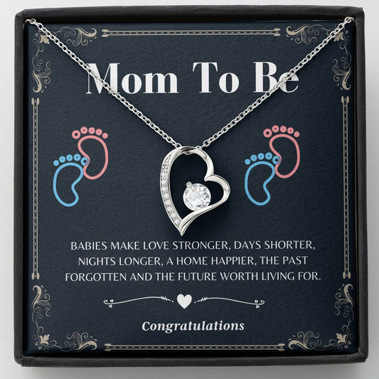 Mom To Be - Babies Make Love Stronger - Forever Love Necklace - Expecting Mom Gift, Gift For New Mom, First Mothers Day, First Time Mom Gift, New Mom Gift