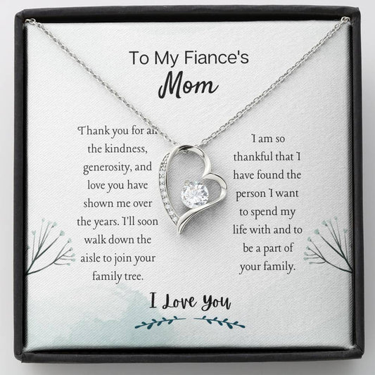 Gift For Fiance's Mom - Forever Love Necklace, Personalized Gift, Gift For Her, Mother-In-Law Gift, Birthday Gift, Fiance Mom Gift, Gift Idea, Bonus Mom Gift,  Wedding Gift