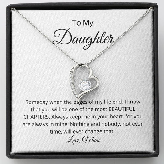 To My Daughter - Beautiful Chapters - Forever Love Necklace, Daughter Necklace, Gift For Daughter, Daughter Necklace, Daughter Gift From Mom