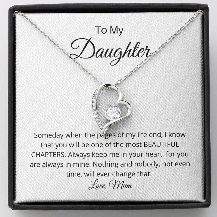 To My Daughter - Beautiful Chapters - Forever Love Necklace, Daughter Necklace, Gift For Daughter, Daughter Necklace, Daughter Gift From Mom