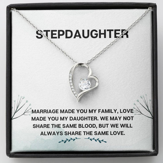 Step-Daughter - Forever Love Necklace, Bonus daughter, Adopted daughter, daughter in law gift, future daughter, from step dad, from step mom, from step dad