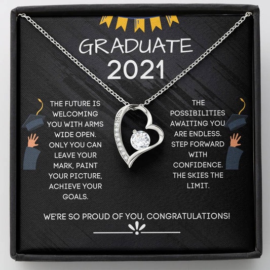 Graduate 2021 - Skies The Forever Love Necklace, Graduation, Graduation Gift, Graduation Card, Gift Ideas, Graduation Present, Senior