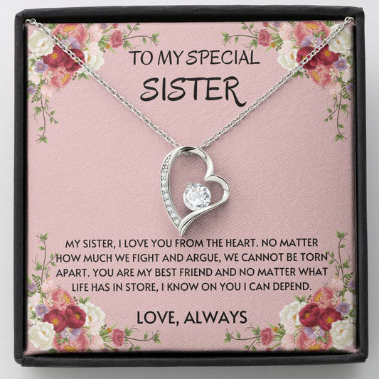 Sister - Best Friend Forever Love Necklace, Sister Gifts, Gifts For Sister, Sister Birthday, Friendship Necklace, Sister-In-law Gift, Bonus Sister, Mothers Day Gift