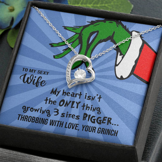My Heart Isn't the ONLY Thing Growing - Pendant Necklace, Christmas Xmas Anniversary Birthday, Funny Gift To My Wife