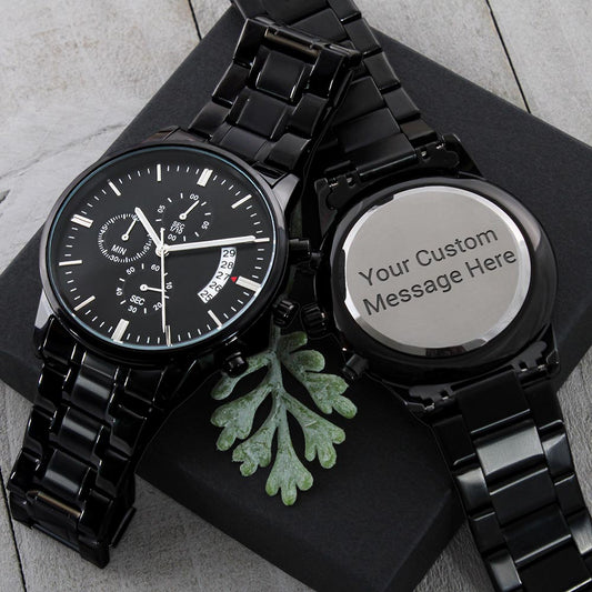 Engraved Stainless Steel Watch for Men Anniversary Gifts for Boyfriend Gift Groomsmen Gift Personalized Stainless Steel Birthday Gift for Him Custom Watch