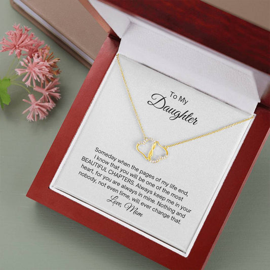 To My Daughter - Everlasting Love Necklace With Card From Mom, Daughter Gift, Sentimental Gift, Keepsake Gift, Birthday, Bonus Daughter