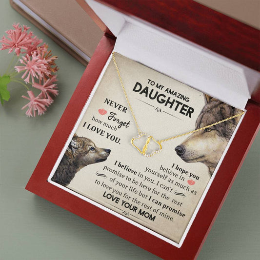 To My Daughter - Everlasting Love Necklace With Card From Mom, Daughter Gift, Sentimental Gift, Keepsake Gift, Birthday