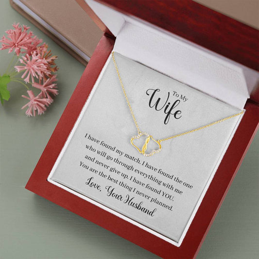 Wife - Everlasting Love Necklace, Christmas, Valentines day gift for Wife Anniversary gift, Romantic necklace from Husband