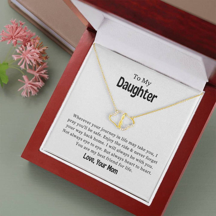 To My Daughter - Everlasting Love Necklace With Card From Mom, Daughter Gift, Sentimental Christmas Gift, Keepsake Gift, Birthday