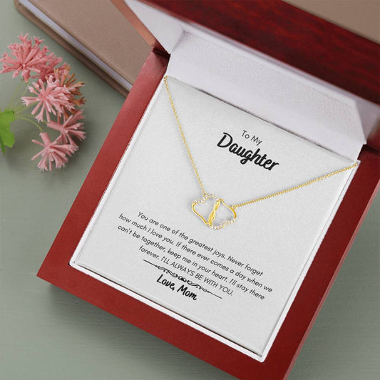 To My Daughter - Everlasting Love Necklace With Card From Mom, Daughter Gift, Sentimental Gift, Keepsake Gift, Birthday