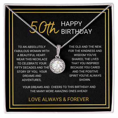 50th Birthday - Fifty Decades - Eternal Hope Necklace, for Women, Female Gift