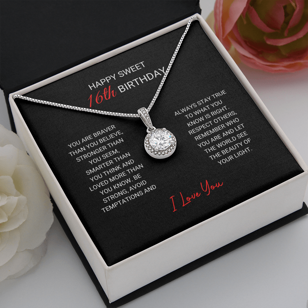 Sweet 16th Birthday - You Are Loved More - Eternal Hope Necklace, for Teen Girls, Female Gift
