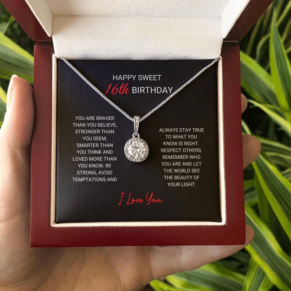 Sweet 16th Birthday - You Are Loved More - Eternal Hope Necklace, for Teen Girls, Female Gift