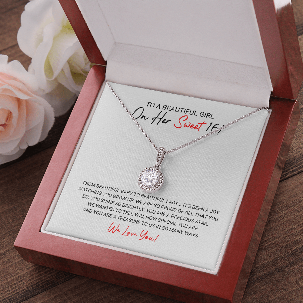 Sweet 16th Birthday - You Are A Treasure - Eternal Hope Necklace, for Teen Girls, Female Gift