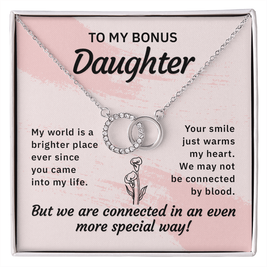 Bonus Daughter - More Special Way - Step Daughter, Christmas, Perfect Pair Necklace for Women, Female Gift