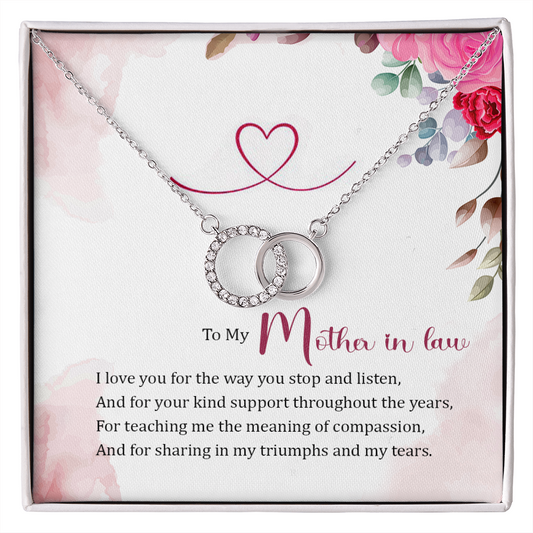 Mother in Law - I Love You - Step Mom, Mother's Day, Bonus Mom, Perfect Pair Necklace for Women, Female Gift